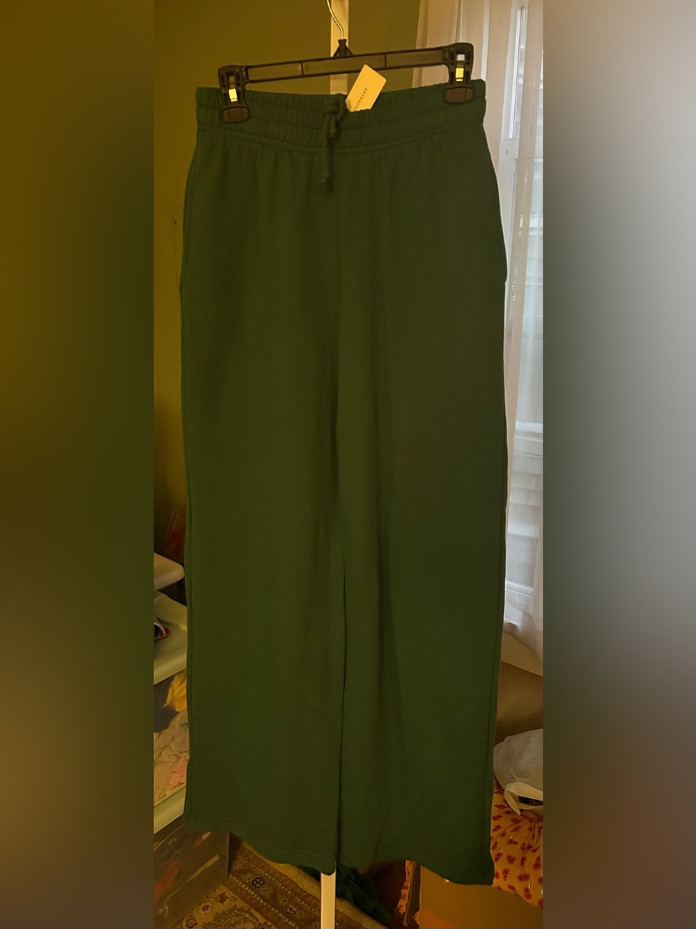 Anthropologie Daily Practice Wide Leg Lounge Pants in Green